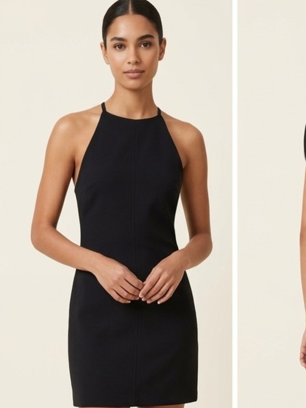 Last Chance Zara Black Mini Halter Dress